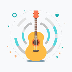 Acoustic guitar - musical instrument with strings