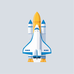 Rocket launch - spaceship launching into the sky