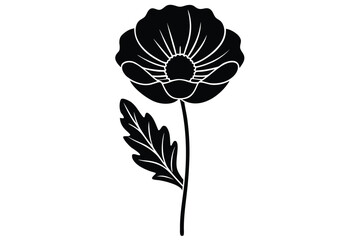 poppy  vector icon silhouette