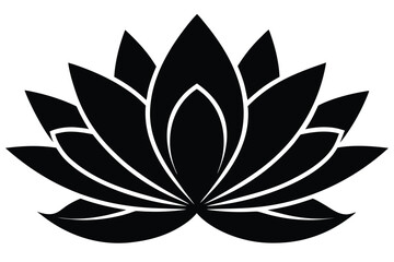 lotus vector icon silhouette