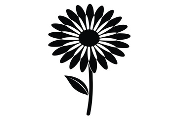 daisy vector icon silhouette