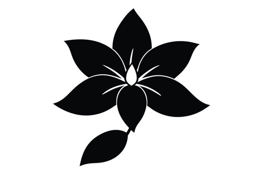 jasmine vector icon silhouette