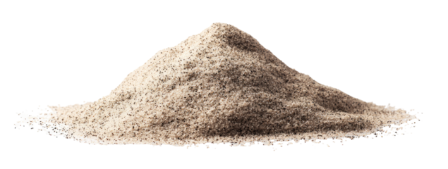 Light gray pile of granular material