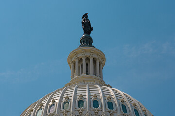 Washington DC Capitol. Congress and Senate building. Capitol dome in Washington DC. American Capitol. Congress top close up. © Volodymyr