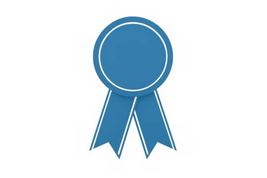 Winning award ribbon banner icon celebrating success, achievement, and first place recognition