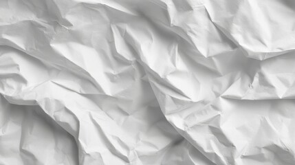 Obraz premium Crumpled white paper showcases a unique texture that adds depth to artistic projects.