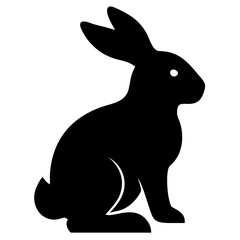 black rabbit silhouette