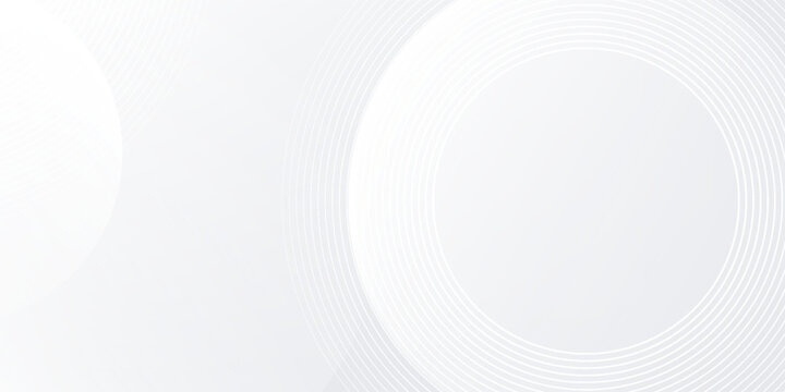 Simple white background with white circle lines digital future modern abstract
