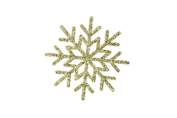 Golden Christmas snowflake