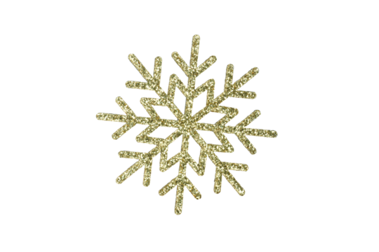 Golden Christmas snowflake