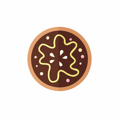 Delicious Chocolate Donut Illustration with Sprinkles and Tasty Glaze