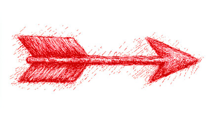 Arrow, white, doodle, scribble, marker in a hand-drawn style.  with white background, perfect for notes, sketch overlays, creative design. Great asset for Overlay effects