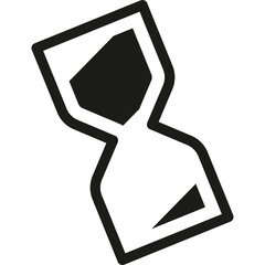 Black Hourglass Icon Symbol With Transparent Background Representing Time Passing And Urgency