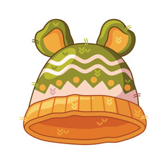 Winter hat with animal ears