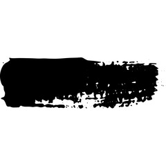 Black Ink Brush Stroke On White Background With Transparent Background For Design