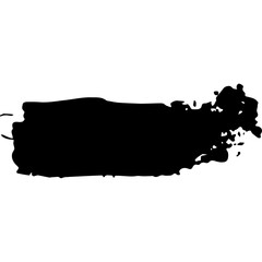 Black Ink Brush Stroke Stain Abstract Shape Element Isolated On White Background Graphic Design Element