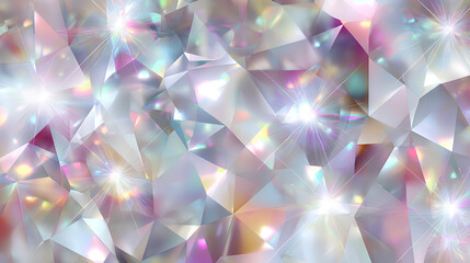 Crystal white diamond sparkle transparent light glass glitter effect reflection glow prism crystal bright shine crystal background. Stock Illustration