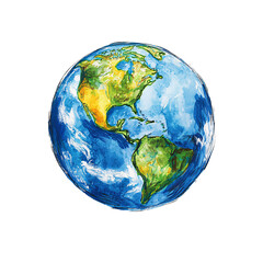 Planet Earth, space, map. On a transparent background. Image for designers, marketers and IT. Popular illustration, object.