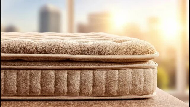 Close-up of a comfortable mattress.
