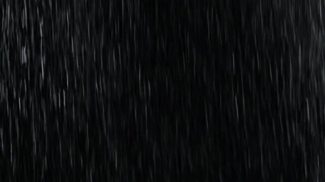 Raindrops on Black Screen for Motion Graphics Effect Overlay