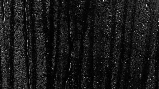 Raindrops on Black Screen for Motion Graphics Effect Overlay