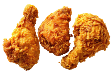 Three crispy fried chicken pieces (1)