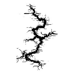 Abstract Grunge Crack Vector Illustration for Damage Effect