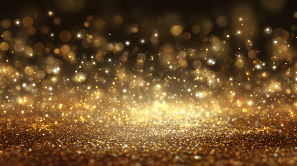 Glow sparkling spray glitter background dust sparkl light illustration bokeh christmas twinkle path shine star magic flash effect gold holiday shooting greeting season decoration Stock Illustration