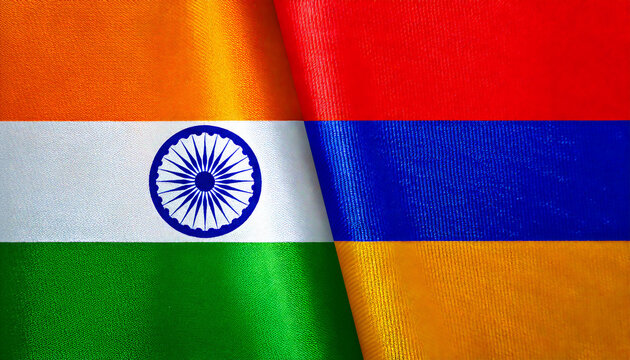 インドの国旗とアルメニアの国旗(India Flag & Armenia flag.)
