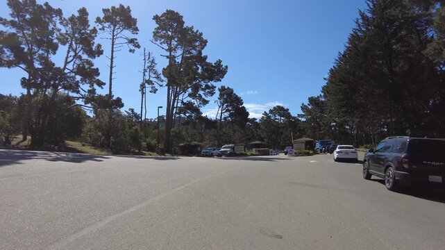 Monterey 17 Mile Drive 26 Front View MultiCam Highway 1 Gate Driving Plate California USA