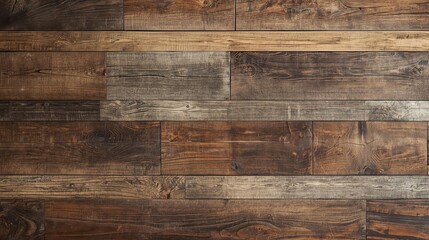 Dark Aged Wooden Panels with Natural Grain Pattern
