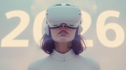 Capture from behind a VR headset a eccentric person