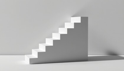 Modern White Staircase Design for Minimalist Interiors and Architectural Elements in Interior Spaces