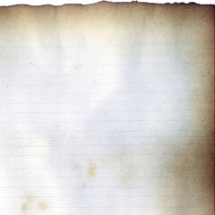 Fototapeta premium Vintage lined notebook paper background with soft texture. Old grunge paper sheet with faded lines and retro tone. Textured antique notebook page background