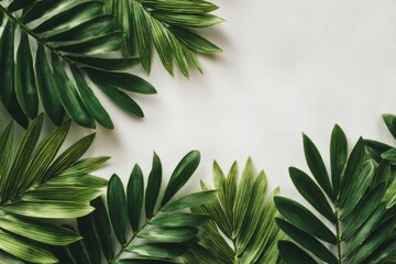 Elegant botanical background showcasing tropical greenery and natural textures.