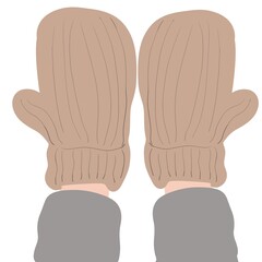 手袋をはめる瞬間