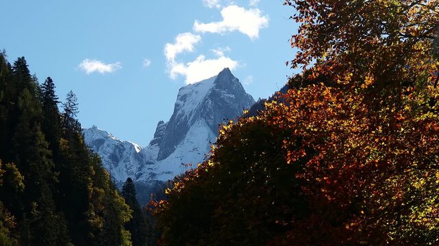 the famous piz badile mountain 4k 25fps video