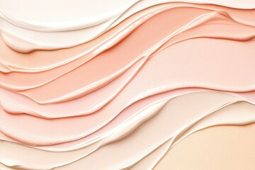 Obraz premium Cream texture cosmetic skincare layers with smooth soft beauty background for luxury moisturizer wellness product care highlighting delicate skin hydration and elegance