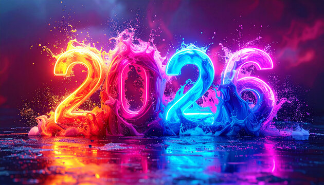 Modern abstract colorful image, 2026, illustration. AI