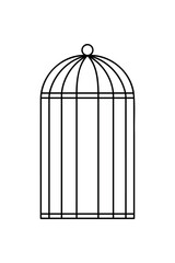 bird cage flat vector symbol, simple design element