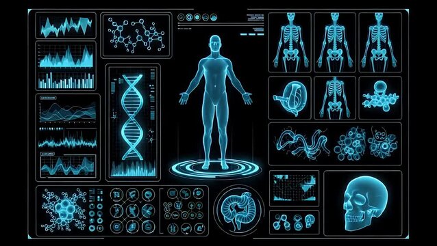Futuristic Human Body Medical Diagnostic Interface
