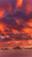 Colorful clouds during the sunset