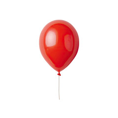 Red balloon, glossy surface,  isolated against black
