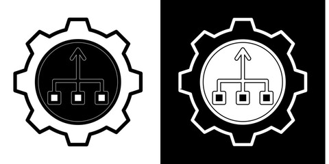 Operations Streamlining  Icon Set White Mix Style Collection
