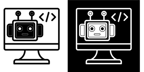 System Bot  Icon Set White Mix Style Collection
