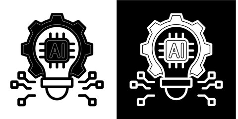 Process Intelligence  Icon Set White Mix Style Collection
