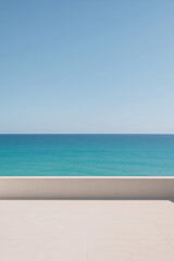 Fototapeta premium Minimal Terrace by the Sea