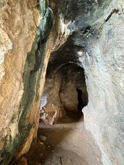 Strikinica Cave in the limestone rocks of the Cikola canyon (Significant Landscape Cikola - Sibenik, Croatia) - Špilja Štrikinica u kanjonu Čikole (Značajni krajobraz Čikola - Šibenik, Hrvatska)