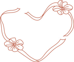 Heart Frame with Floral Accents