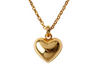 Gold heart pendant necklace (1)